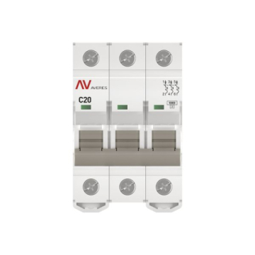 Автоматический выключатель EKF Averes AV-10 3P 20А 10kA (х-ка C) mcb10-3-20C-av