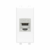 Компьютерная розетка DKC Avanti RJ-45 без шторки кат. 6 экранированная 1 модуль (белое облако) 4400791