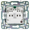 Розетка IEK SKANDY с заземлением со шторками 16А SK-R04W (арктический белый) SK-R14-16-K01