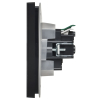 Розетка с крышкой FORTE&PIANO безвинтовые зажимы 16А IP44 FP119M (черынй металл) FP-R16-16-1-44-M-K02