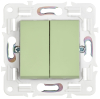 Выключатель проходной 2-клавишный IEK SKANDY 10А SK-V05G (мятный) SK-V22-0-10-K06