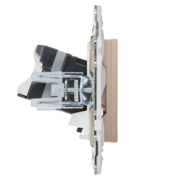 Розетка компьютерная двойная IEK SKANDY RJ45 кат.5E SK-K03Sa (песочыный) SK-K20-1-K98