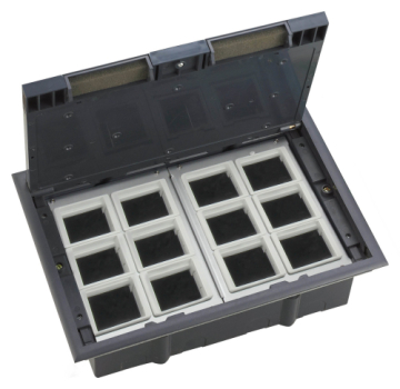 Люк Systeme Elecrtic MultiDesk на 24 модулей IP40 для фальшпола с монтажной коробкой тип MDK10 MDK10124
