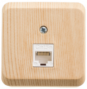 Розетка компьютерная RJ-45 кат. 5E Этюд (сосна) KOMA-001D