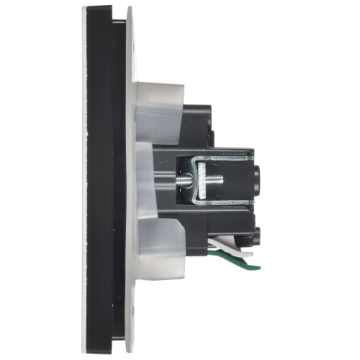 Розетка с крышкой FORTE&PIANO 16А IP44 FP221M (металл белый) FP-R16-16-44-M-K01