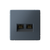 Розетка компьютерная двойная RJ45 ArtGallery 5е (грифель) GAL000785