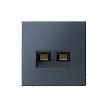 Розетка компьютерная двойная RJ45 ArtGallery 5е (грифель) GAL000785
