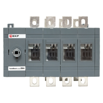 Рубильник реверсивный EKF TwinBlock 250A 4P без рукоятки управления tb-s-250-4p-rev