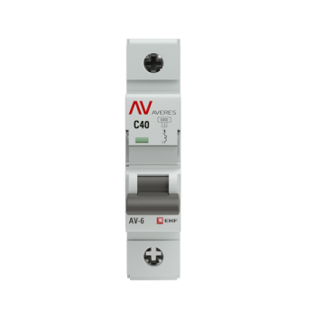 Автоматический выключатель EKF Averes AV-6 1P 40А 6kA (х-ка С) mcb6-1-40C-av