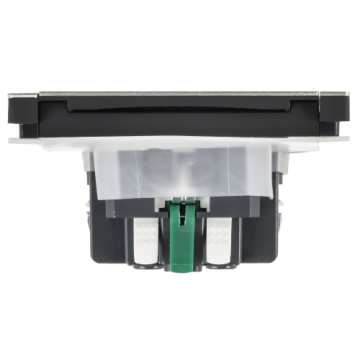 Розетка с крышкой FORTE&PIANO безвинтовые зажимы 16А IP44 FP619M (металл шампань) FP-R16-16-1-44-M-K37