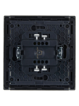 Выключатель 1-кл с индикатором FORTE&PIANO 10А FP502 (сталь) FP-V10-1-10-1-K46