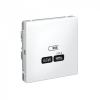 Розетка USB ArtGallery тип С высокоскор. заряд 65W QC PD (белый) GAL000127