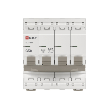 Автоматический выключатель EKF PROXIMA ВА 47-63N 4Р 50А 6кА (х-ка C) M636450C