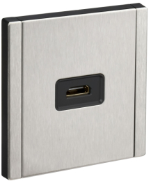 Розетка HDMI IEK FORTE&PIANO FP740M (металл никель) FP-H10-M-K50