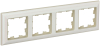 Рамка 4-м BRITE DECOR Жемчуг/беж 3D-форма РУ-4-Бр BR-M42-12-1-K10