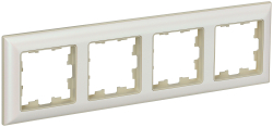 Рамка 4-м BRITE DECOR Жемчуг/беж 3D-форма РУ-4-Бр BR-M42-12-1-K10