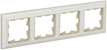 Рамка 4-м BRITE DECOR Жемчуг/беж 3D-форма РУ-4-Бр BR-M42-12-1-K10