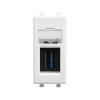 Розетка DKC Avanti USB 3.0 тип А-А 1 модуль (белое облако) 4400301