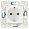 Розетка IEK SKANDY с заземлением без шторок 16А SK-R05W (арктический белый) SK-R11-16-K01