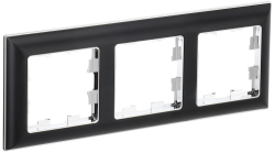 Рамка 3-м BRITE DECOR Черный/хром 3D-форма РУ-3-Бр BR-M32-12-2-K23