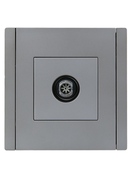 Розетка TV оконечная FORTE&PIANO FP528 (сталь) FP-A10-O-K46