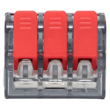 EKF Клемма СМК 221-413 с рычагом 3 отверстия 0.2-4.0 мм2 блистер PROxima plc-smk-221-413b-20