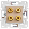 Аудиорозетка IEK SKANDY 4-ая SK-A01Sa (песочный) SK-S40-K98
