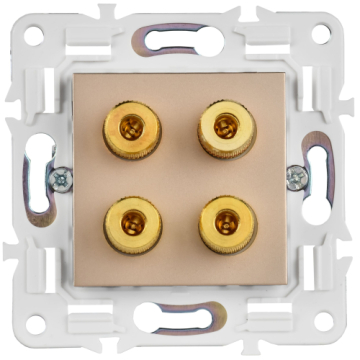Аудиорозетка IEK SKANDY 4-ая SK-A01Sa (песочный) SK-S40-K98