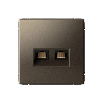 Розетка компьютерная двойная RJ45 ArtGallery кат. 6а (мокко) GAL000688