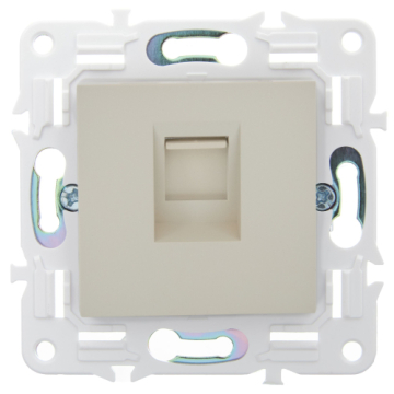 Розетка компьютерная IEK SKANDY RJ45 кат.5E SK-K01B (бежевый) SK-K10-1-K10