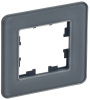 Рамка 1-м скругленная BRITE DECOR Графит матовый стекло РУ-1-2-Бр BR-M12-G-41-K53