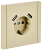 Зарядка USB (А+A) с розеткой FORTE&PIANO 3,1А FP445 (ваниль) FP-R14-16-U21-D31-K10