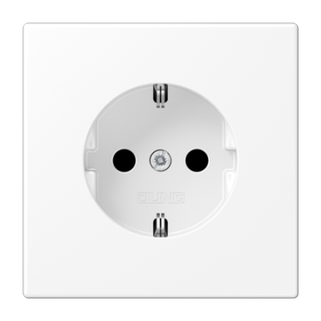 Розетка с заземлением Jung LS (белый матовый) LS1520WWM