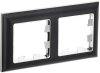 Рамка 2-м BRITE DECOR Черный/хром 3D-форма РУ-2-Бр BR-M22-12-2-K23