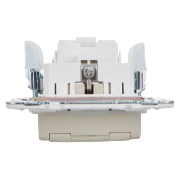 Розетка с крышкой 16А IP44 IEK SKANDY SK-R11B (бежевый) SK-R16-16-44-K10