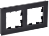 Рамка 2-м BRITE DECOR Черный глянец стекло РУ-2-2-БрЧ BR-M22-G-K02