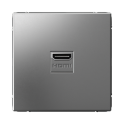 Розетка HDMI Systeme Electric ArtGallery (сталь) GAL000980
