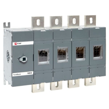 Рубильник EKF TwinBlock 1000A 4P без рукоятки управления tb-s-1000-4p