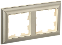 Рамка 2-м BRITE DECOR Шампань/беж 3D-форма РУ-2-Бр BR-M22-12-3-K10