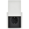 Розетка с крышкой FORTE&PIANO 16А IP44 FP221M (металл белый) FP-R16-16-44-M-K01