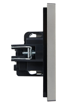 Розетка с заземлением FORTE&PIANO винтовое крепление 16А FP516 (сталь) FP-R11-16-K46