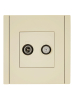 Розетка TV+SAT FORTE&PIANO FP438 (ваниль) FP-AF20-O-K10