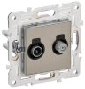 Розетка TV+SAT IEK SKANDY SK-A13N (никель) SK-AF20-O-K50