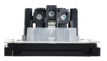 Розетка с крышкой FORTE&PIANO винтовое крепление 16А IP44 FP121 (черный) FP-R16-16-44-K02
