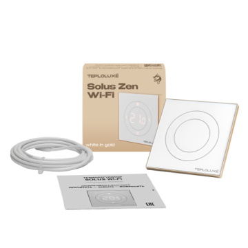 Терморегулятор Теплолюкс электронный Solus Zen Wi-Fi (белый/золото) 100000379300