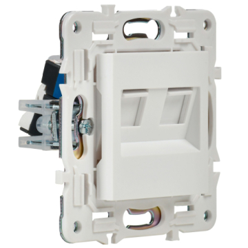 Розетка компьютерная двойная IEK SKANDY RJ45 кат.5E SK-K03W (арктический белый) SK-K20-1-K01