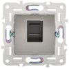 Розетка компьютерная IEK SKANDY RJ45 кат.5E SK-K01N (никель) SK-K10-1-K50