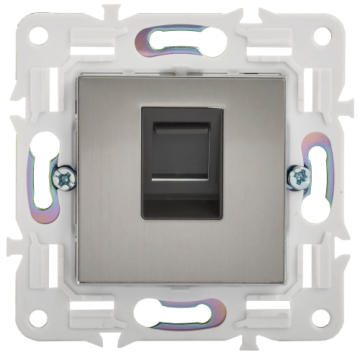 Розетка компьютерная IEK SKANDY RJ45 кат.5E SK-K01N (никель) SK-K10-1-K50