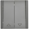 Выключатель жалюзи кнопочный FORTE&PIANO IEK FP511 (сталь) FP-V15-0-10-1-K46