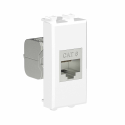 Компьютерная розетка DKC Avanti RJ-45 без шторки кат. 6 экранированная 1 модуль (белое облако) 4400791